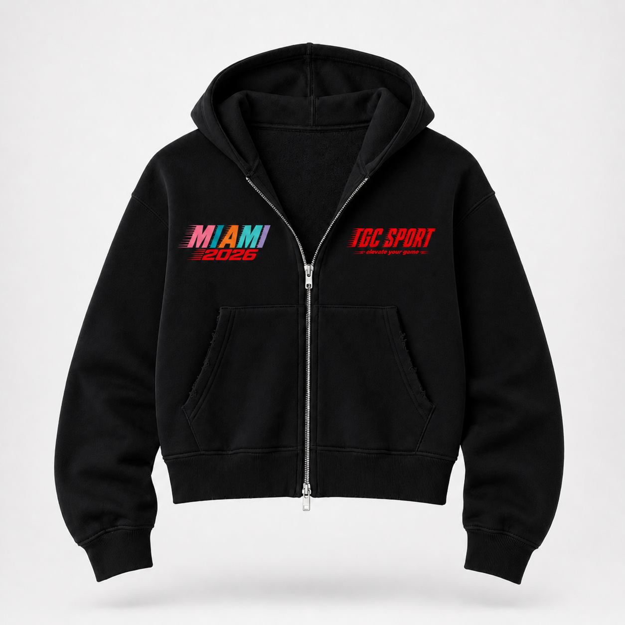 Hudson Helmet Cropped Zip Hoodie | Miami 2026 Edition