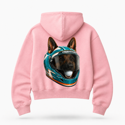 Hudson Helmet Cropped Zip Hoodie | Miami 2026 Edition