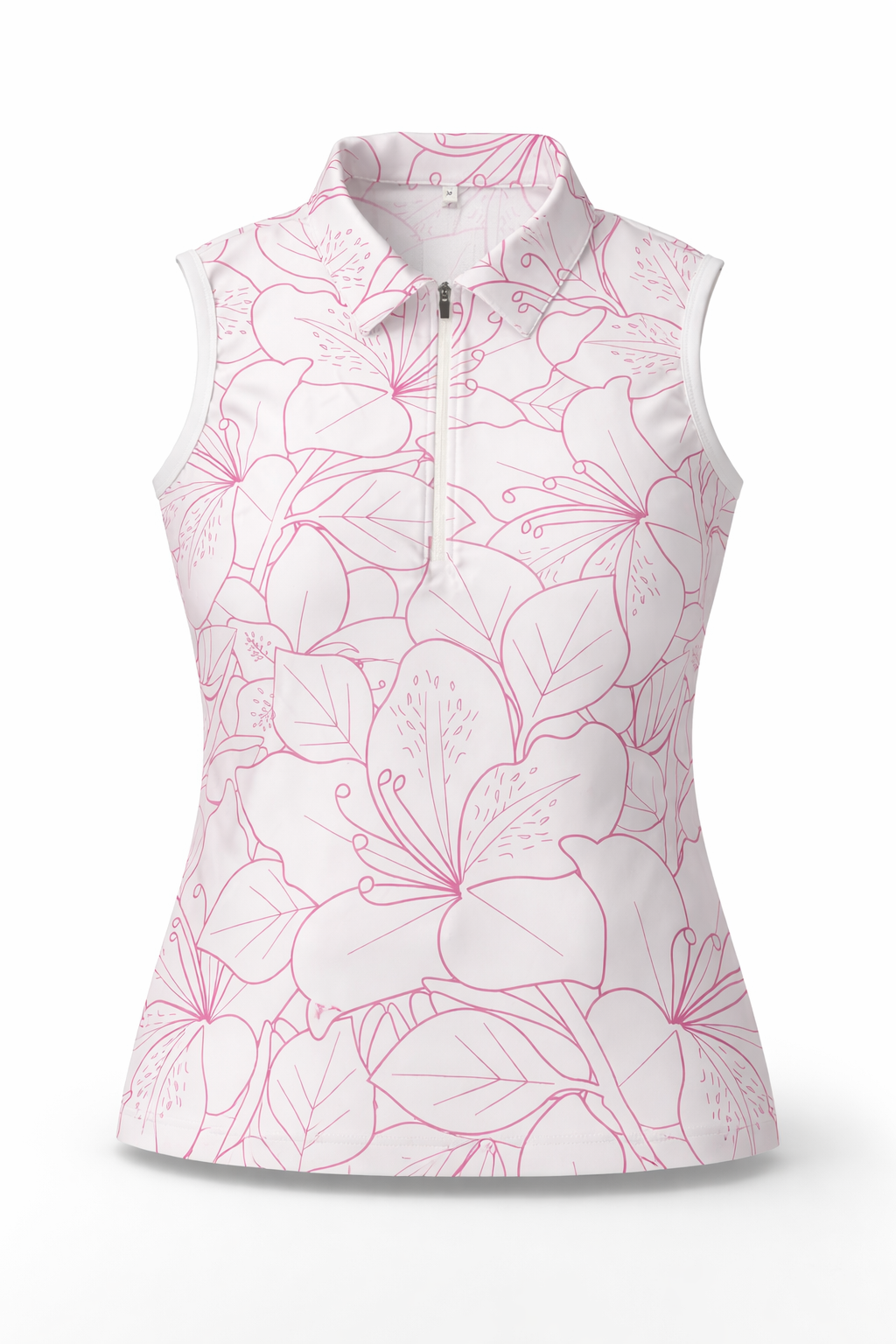 Augusta Collection Women’s Azalea Floral Sleeveless Quarter-Zip