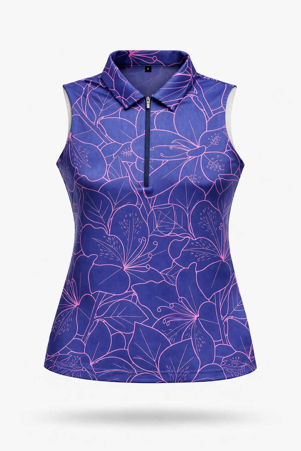 Augusta Collection Women’s Azalea Floral Sleeveless Quarter-Zip