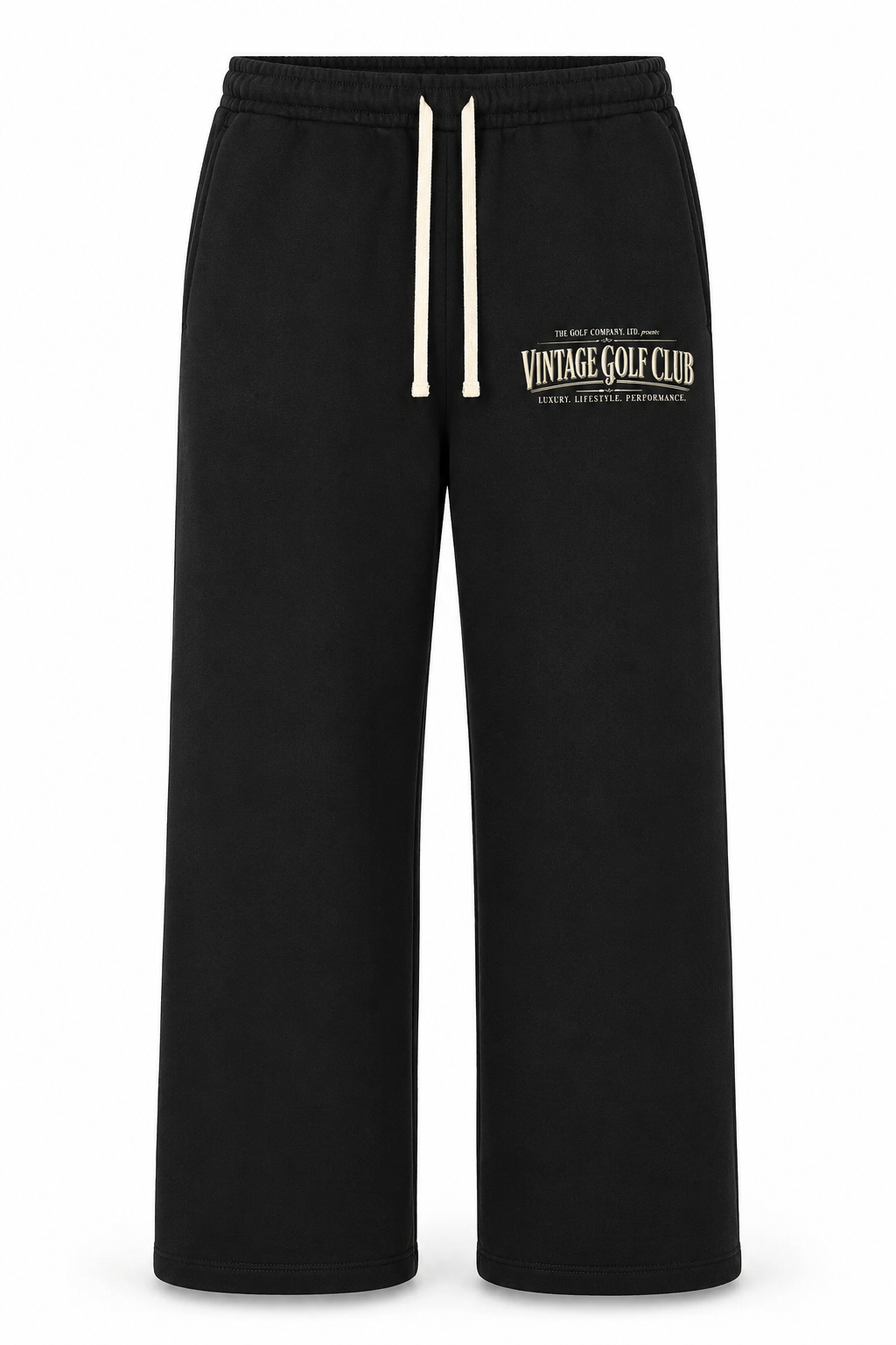 Black Vintage Golf Club Weathered Sweatpants front product image
