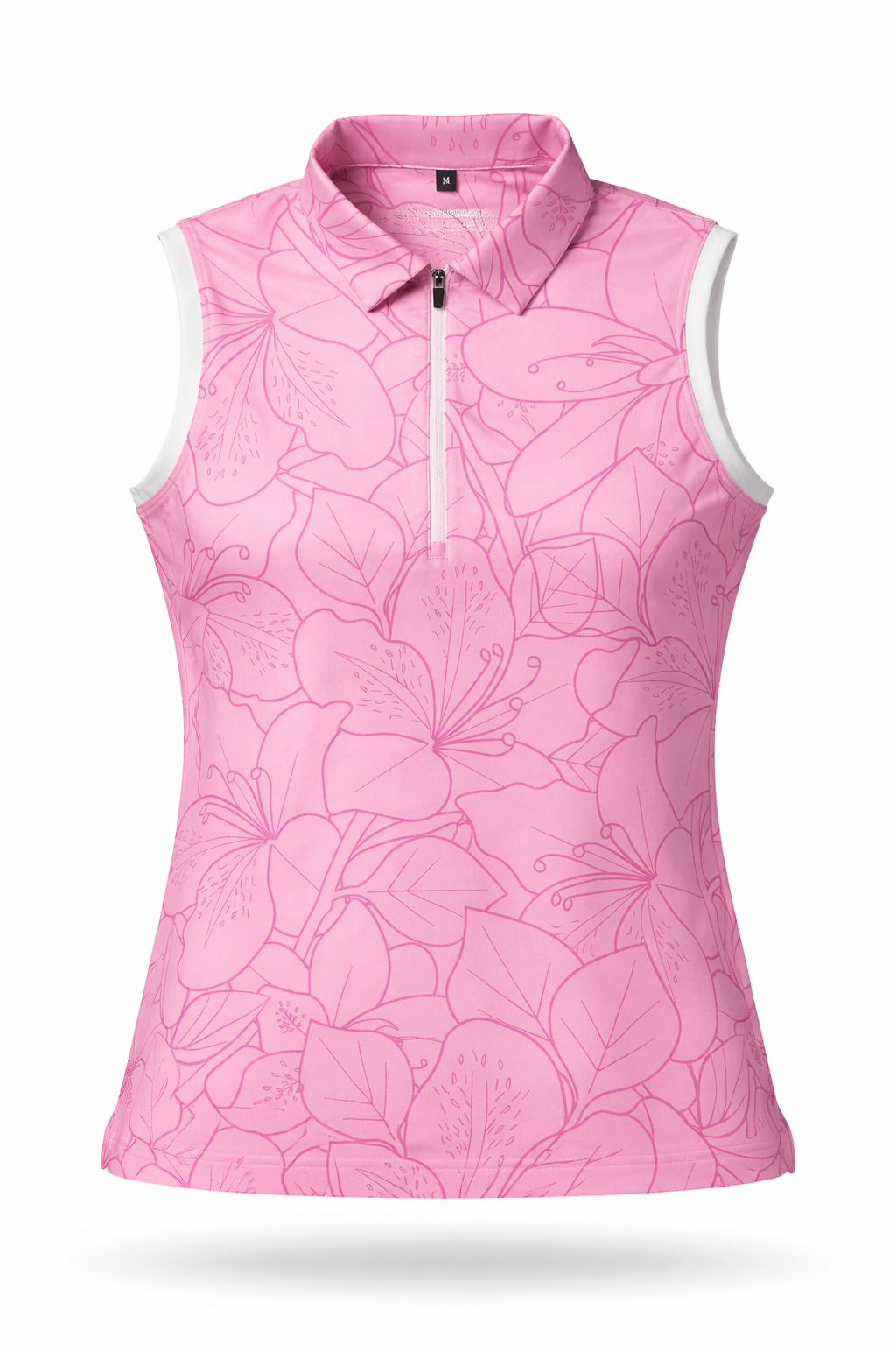 Augusta Collection Women’s Azalea Floral Sleeveless Quarter-Zip